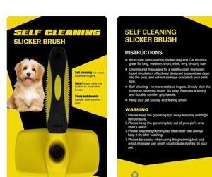 Brush Premium Self Cleaning Grooming Brush for Cats and Dogs