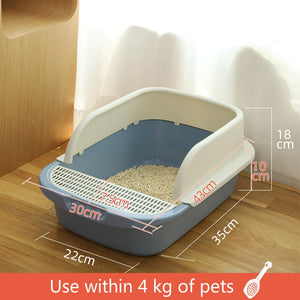 Large cat litter box odor blocker with sand basin