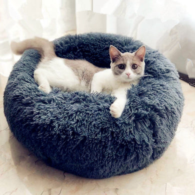 Cuddler Long Washable Plush Cat Bed