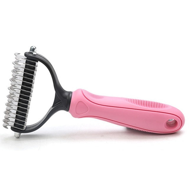 Hair Removal Comb for Dogs Cat Detangler Fur Trimming Dematting Deshedding Brush Grooming Tool For matted Long Hair Curly Pet