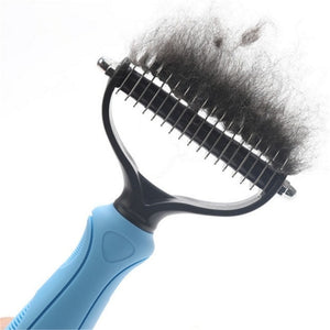 Hair Removal Comb for Dogs Cat Detangler Fur Trimming Dematting Deshedding Brush Grooming Tool For matted Long Hair Curly Pet