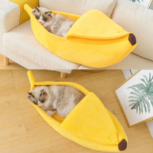Load image into Gallery viewer, Funny Banana Cat Cuddler Bed